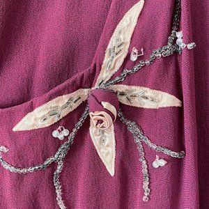 True Vintage Dress 1940s Beaded Detail